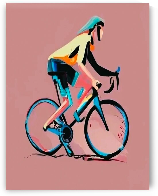 Sports picture of a Cyclist in the mountains by Aroness