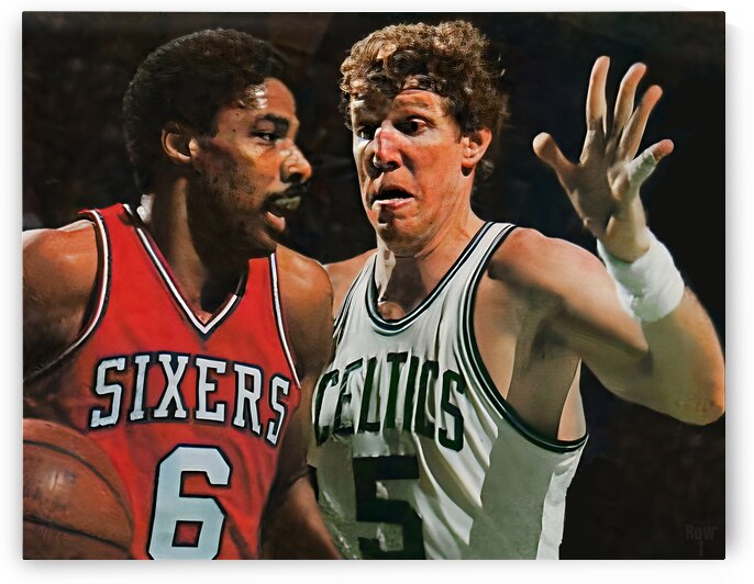 Bill Walton Plays Defense on Dr. J  by Row One Brand