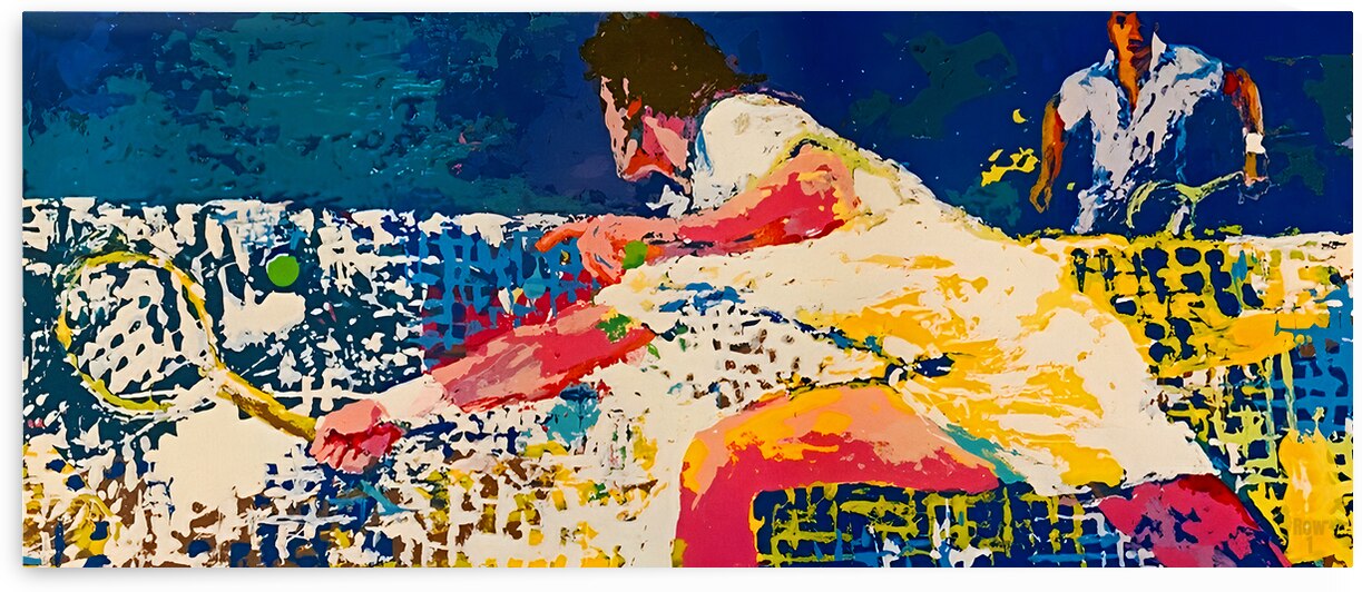 The Net Shot Tennis Art by LeRoy Neiman by Row One Brand