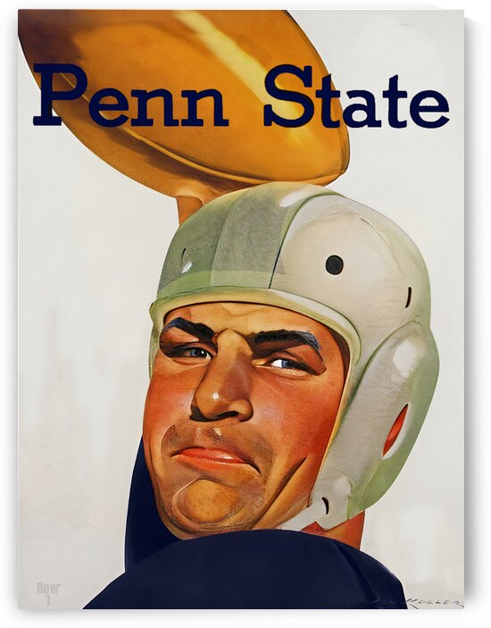 1944 Penn State Football Cover Art Remix by Row One Brand