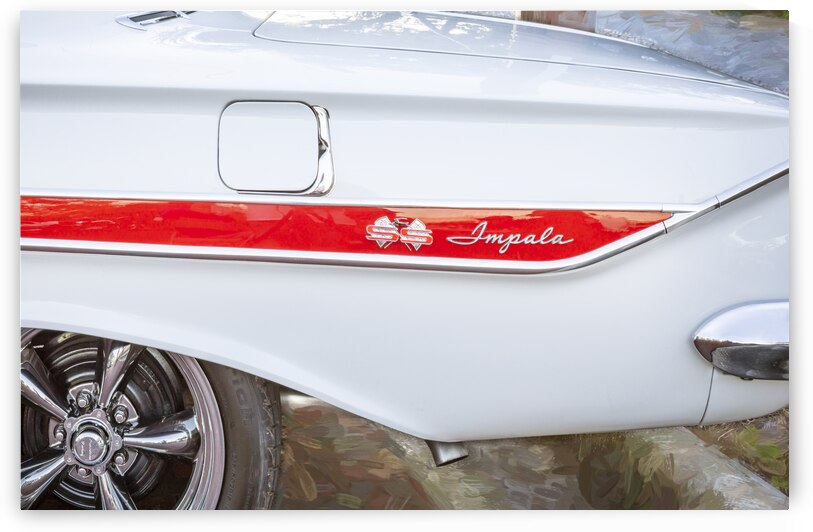 1961 White Chevrolet Impala SS X1 4 by Rich Franco