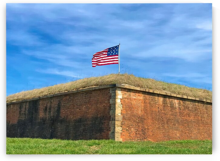 American Flag over the Ramparts  by Bill Swartwout Photography
