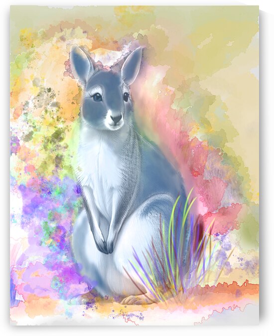 Water colour wallaby by Natasha McGhie
