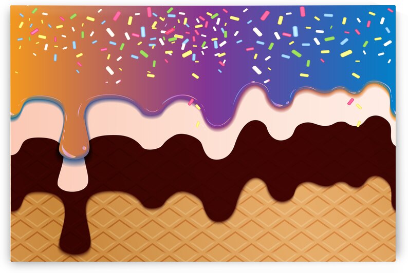 Orange Creamy Waffle Art by rizu_designs