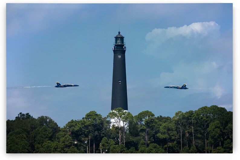 Blues and the Lighthouse by Photography by Allen Jones