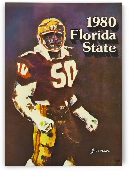 1980 Florida State Seminoles Football Art by Row One Brand