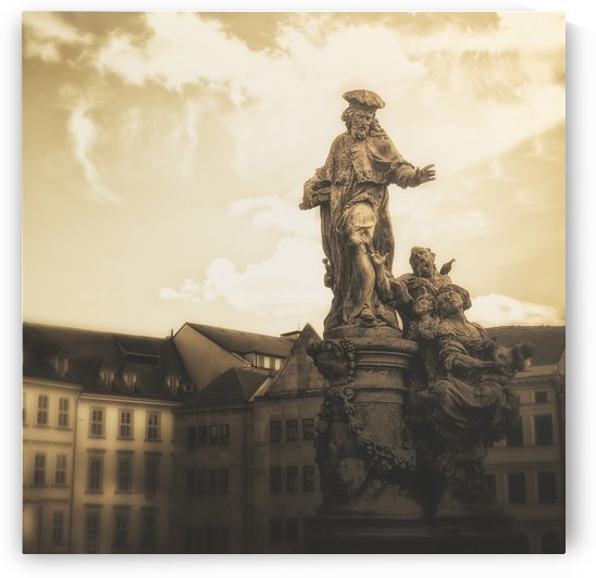 Statues along Karl Bridge; Prague, Czech Republic by PacificStock