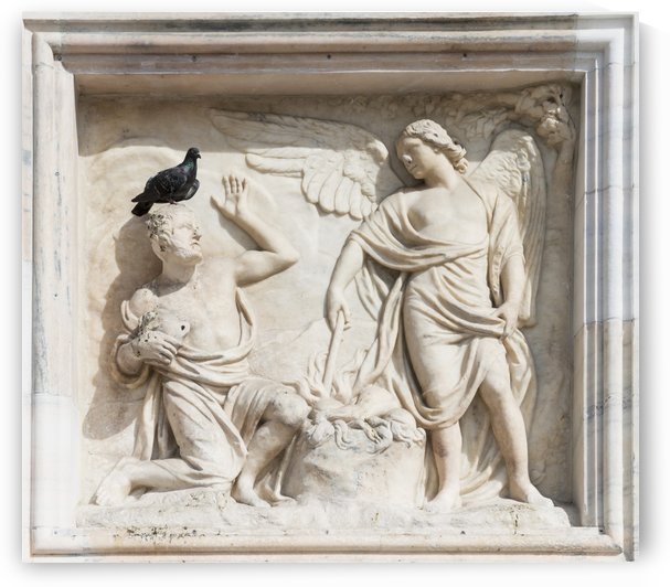 Carving on facade on Milan Cathedral; Milan, Lombardy, Italy by PacificStock