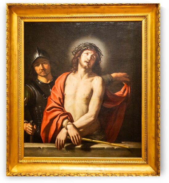 Ecce Homo by Guercino 1659. Jesus Christ prayer Catholic reli by Paolo Modena