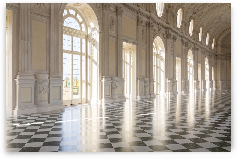 Reggia di Venaria Reale Italy - corridor perspective luxury ma by Paolo Modena