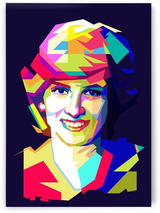 Lady Diana Princes Of Wales Pop Art WPAP by Artkreator
