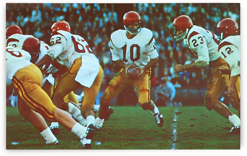 1966 USC Trojans Football Art by Row One Brand