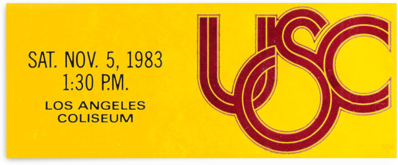 1983 USC Trojans Ticket Remix by Row One Brand