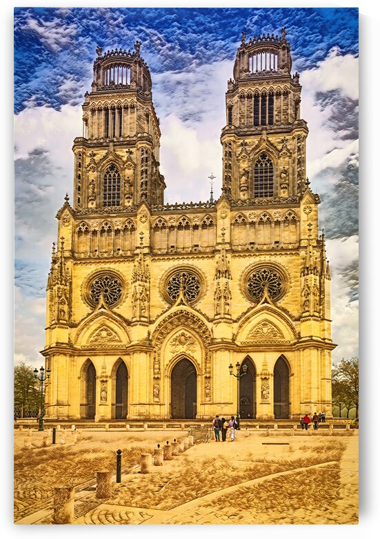 Beautiful facade of the Orleans cathedral - CR2304-8915-REMIX by JordiCarrio