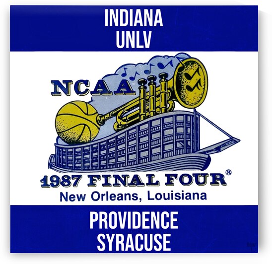 1987 NCAA Final Four Basketball Art by Row One Brand