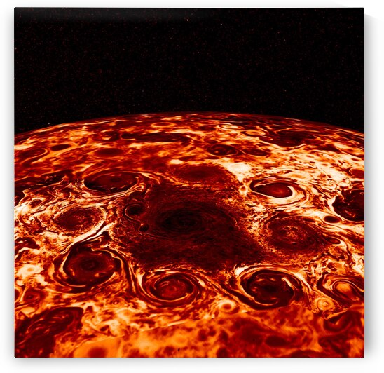 Jupiter s Polar Cyclone Storms by NASA Images