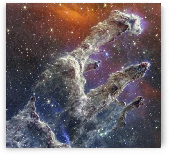 Pillars of Creation NIRCam and MIRI Composite Ima by NASA Images