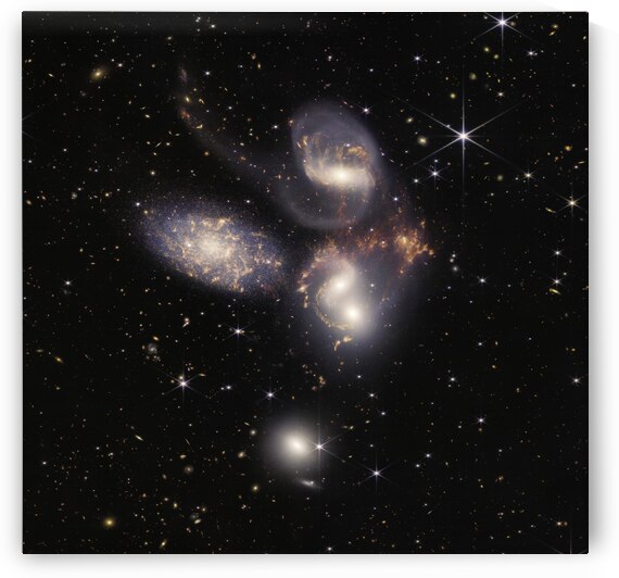 Stephan s Quintet NIRCam and MIRI Composite Image by NASA Images