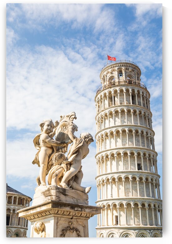 Pisa Italy - Famous Leaning Tower landmark with blue sky Renai by Paolo Modena