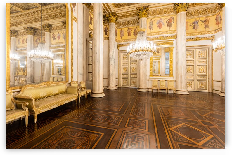 Royal Palace Ballroom. Luxury elegant ancient interior vintage  by Paolo Modena
