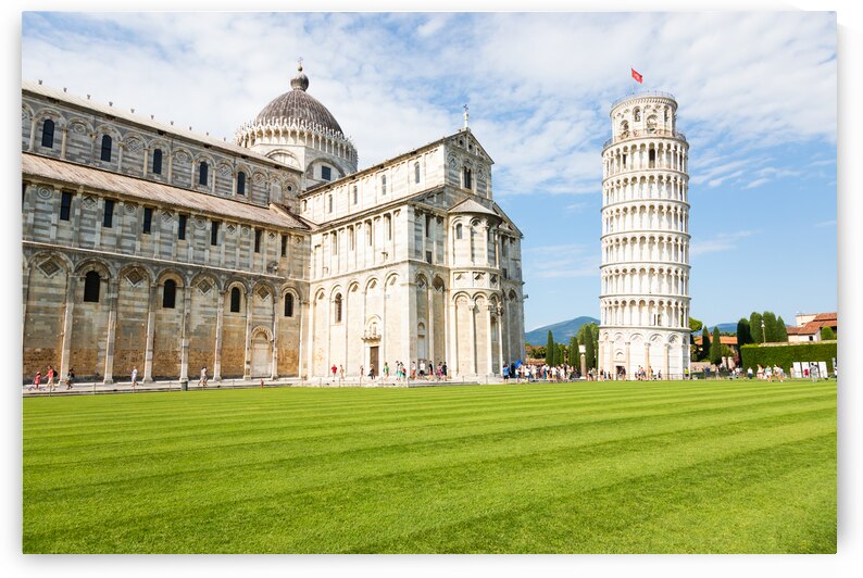 Pisa Italy - Famous Leaning Tower landmark with blue sky Renai by Paolo Modena