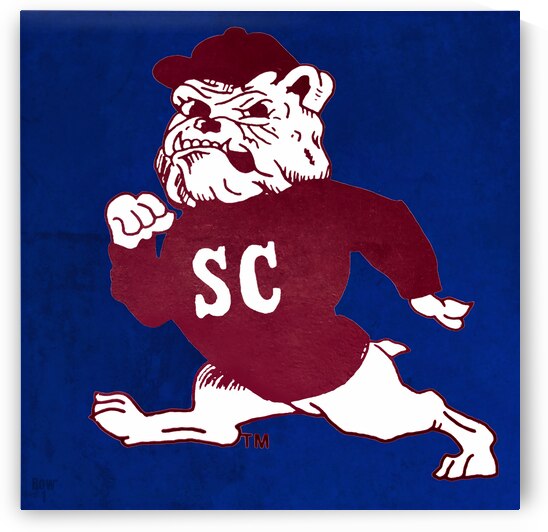 1987 South Carolina State Bulldog Art by Row One Brand