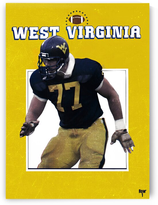 1985 West Virginia Football Art by Row One Brand