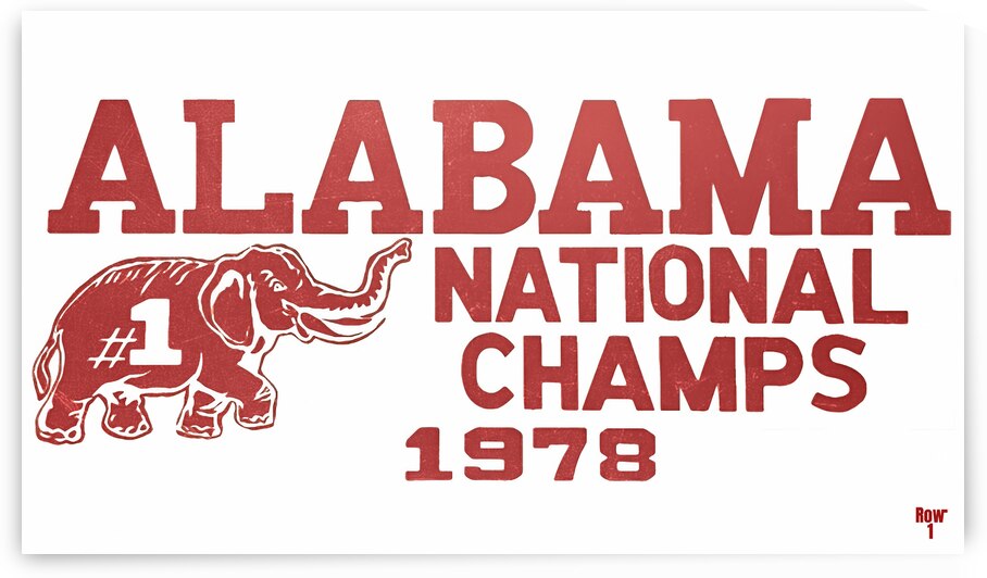 1978 Alabama Football National Champions Art by Row One Brand