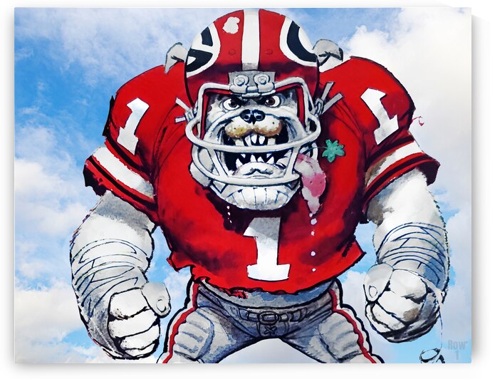 Jack Davis Georgia Football Art Remix by Row One Brand