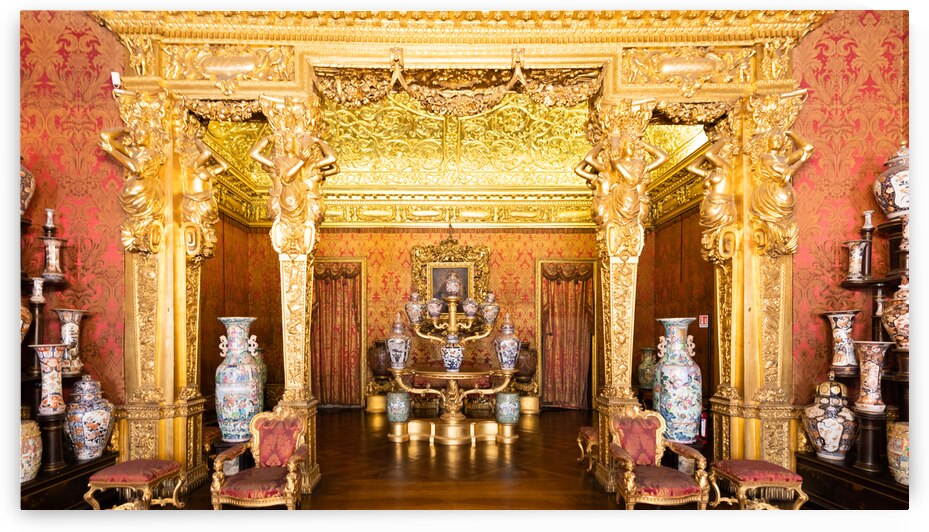 Turin Italy - Royal Palace Chinese Cheramics Room. Luxury elega by Paolo Modena