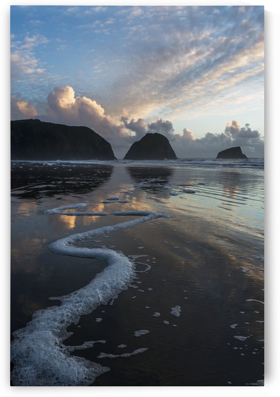 Dusk approaches on Crescent Beach; Cannon Beach, Oregon, United States of America by PacificStock