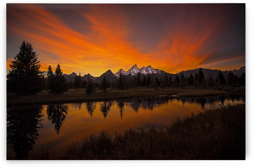 Teton Mountain Sunset by Jim Radford