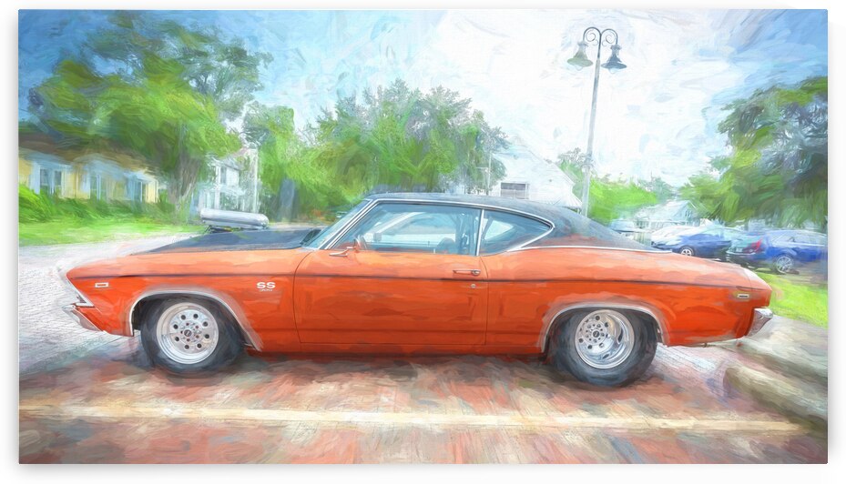 1969 Orange Chevy Chevelle SS 396 X 8 by Rich Franco