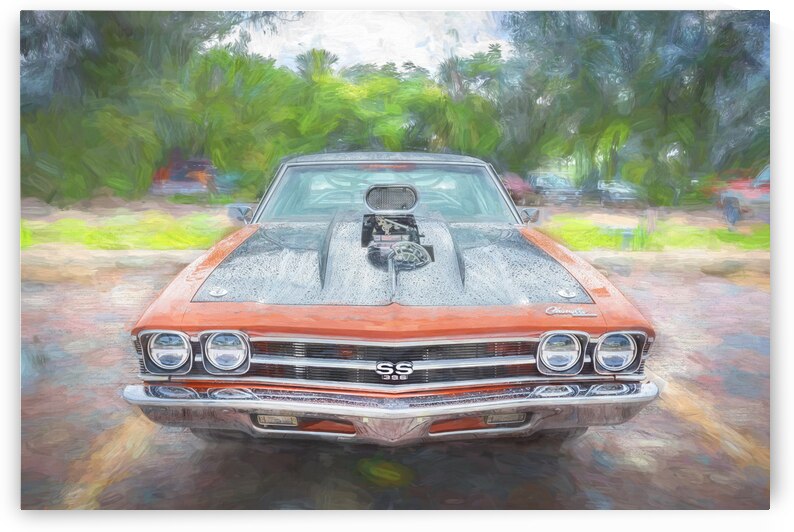 1969 Orange Chevy Chevelle SS 396 X 10 by Rich Franco