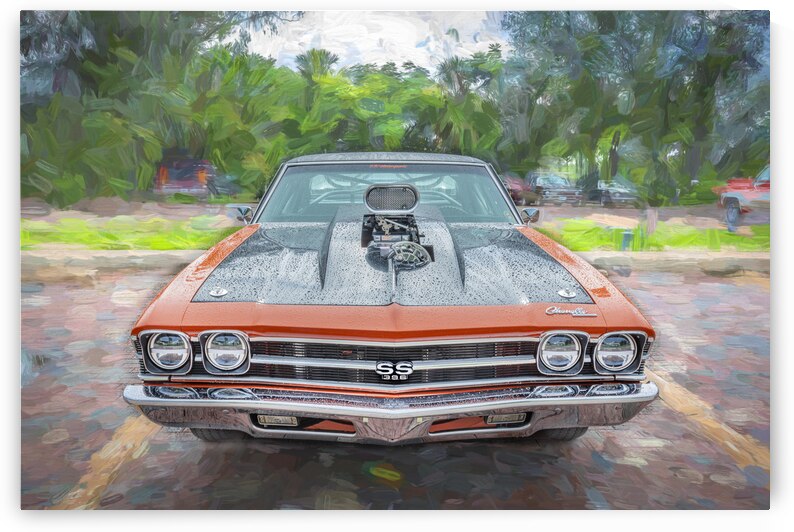 1969 Orange Chevy Chevelle SS 396 X 12 by Rich Franco