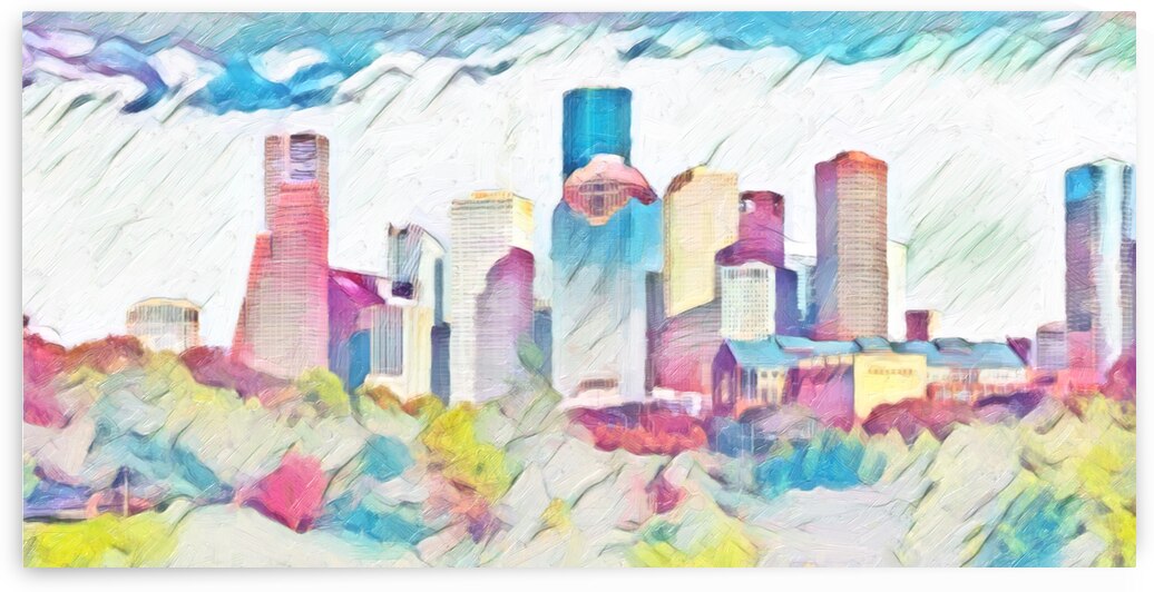 Houston Skyline Present by aiddia