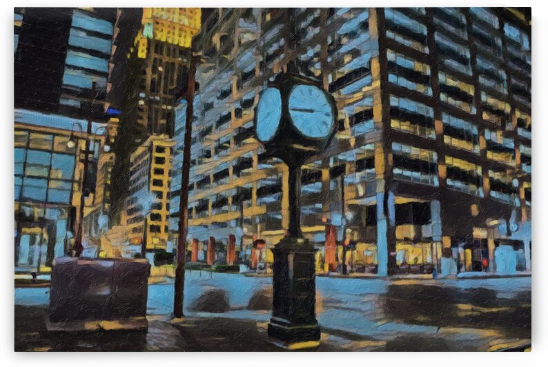 Downtown Houston at Night by aiddia