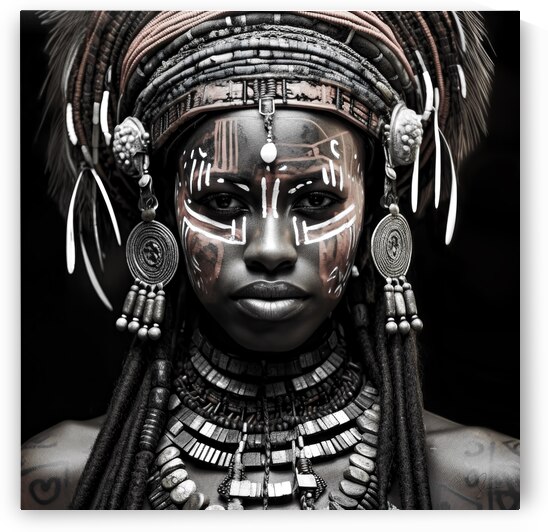 Regal Resilience - The African Tribal Warrior Queen by Arte Exquisites