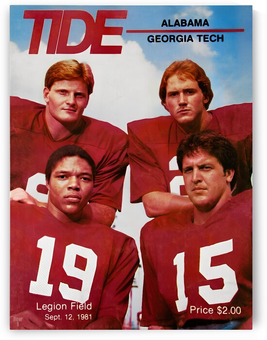 1981 Alabama Football Program Art by Row One Brand