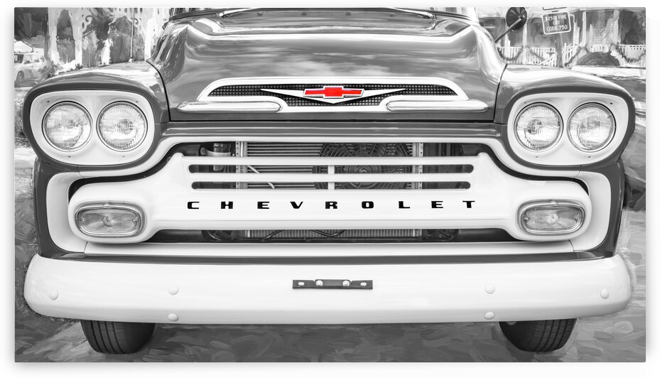 1959 Bue Chevy Pick Up Truck Apache Series X100 by Rich Franco