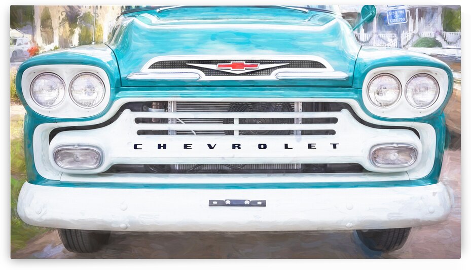 1959 Bue Chevy Pick Up Truck Apache Series X103 by Rich Franco