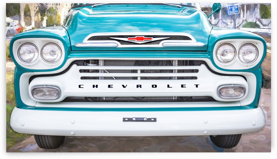 1959 Bue Chevy Pick Up Truck Apache Series X101 by Rich Franco