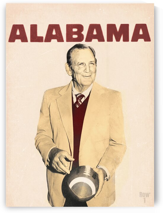 1982 Alabama Football Bear Bryant Art by Row One Brand