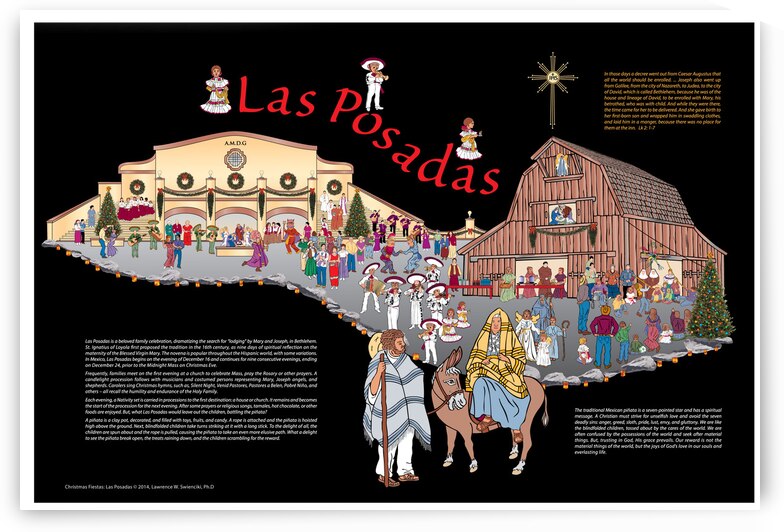 Las Posadas Poster by Lawrence Swienciki