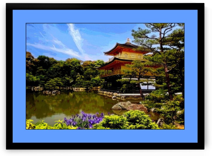 GOLDEN PAGODA IN KYOTO JAPAN A1 by LES MAYERS 