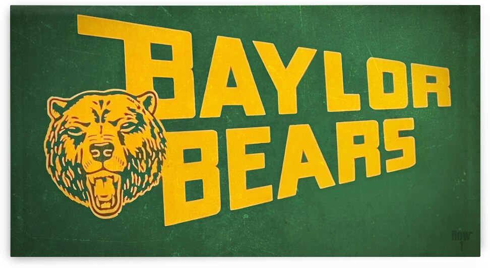 Baylor Bear Throwback Art by Row One Brand