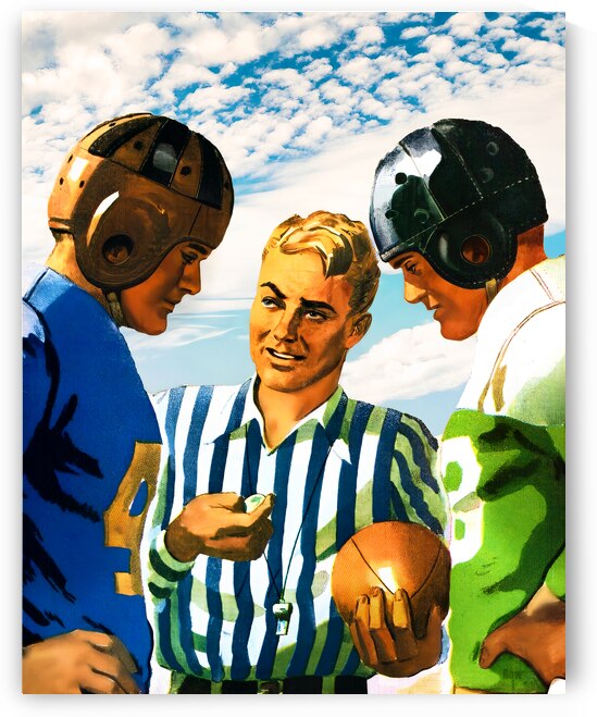 1939 Coin Toss Football Art by Row One Brand