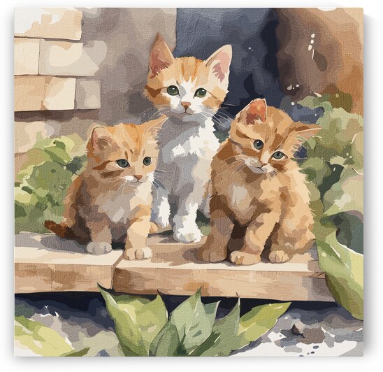 Kitten Trios Garden Adventure by Wissam Ramadan