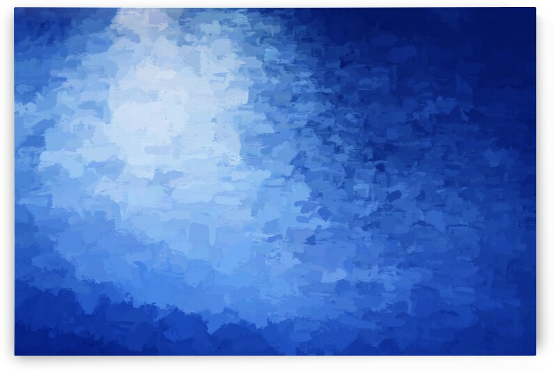 Blue Water Reflections Abstract X100 by Rich Franco