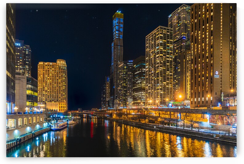 Chicago River and City from DuSable Bridge PDT 57 by Brian Gavin